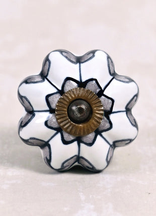 Beautiful Design On White Background Color Ceramic Knob