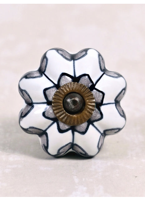 Beautiful Design On White Background Color Ceramic Knob