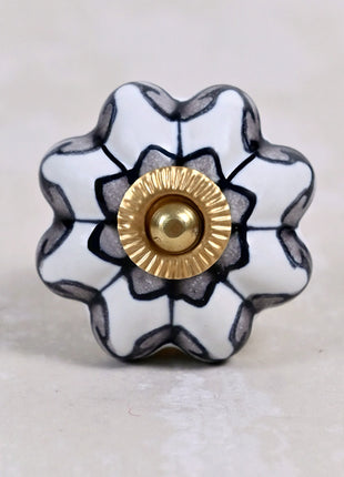 Beautiful Design On White Background Color Ceramic Knob