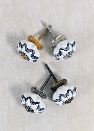 Beautiful Design On White Background Color Ceramic Knob