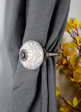 Handmade Ceramic Knob, Curtain Tie & Pull Bundle