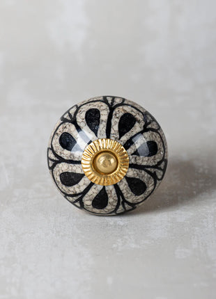Black Design Ceramic Cabinet  Knob & Hanger Bundle – Decorative Closet Hardware