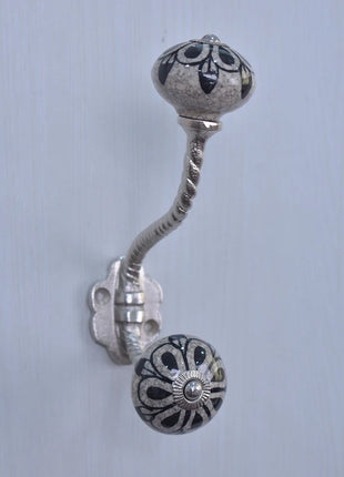 Black Design Ceramic Cabinet  Knob & Hanger Bundle – Decorative Closet Hardware