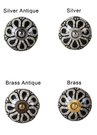 Black Design Ceramic Cabinet  Knob & Hanger Bundle – Decorative Closet Hardware