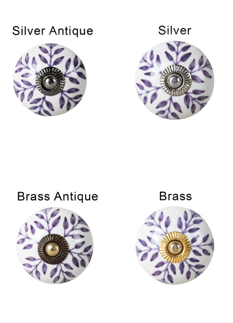 Blue Design Ceramic Knob, Curtain Tie & Pull Bundle
