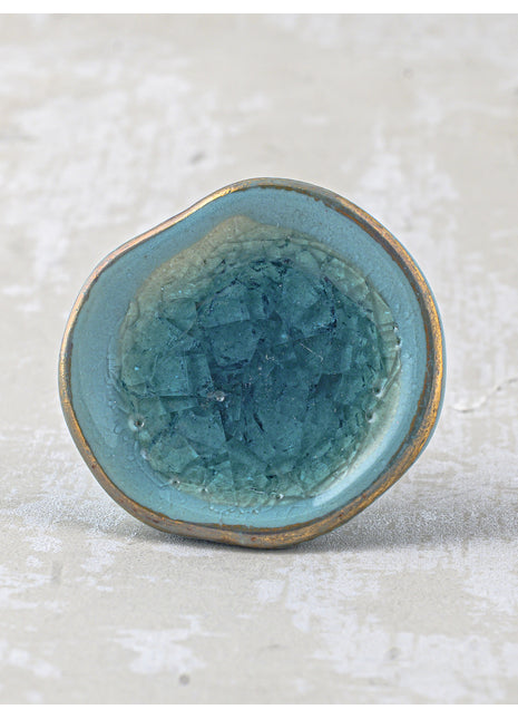Turquoise Color Ceramic Knob