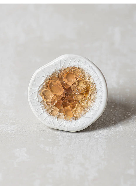 Orange Shade Ceramic Cabinet Knob