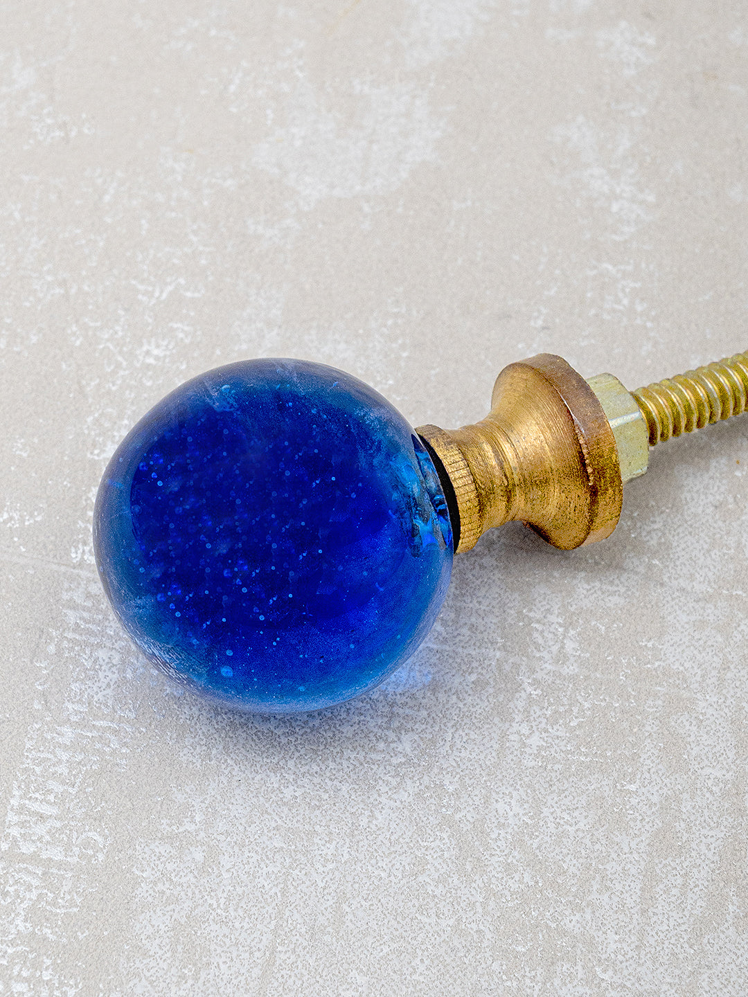 Blue Crystal Ball Glass Round Shaped Door Knob Blue Crystal Ball Glass Round Shaped Door Knob