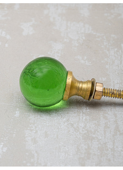 Antique Green Round Shaped Drawer Cabinet Glass Knob