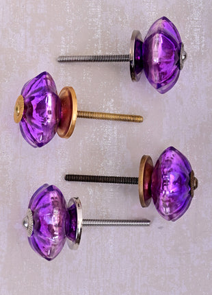 Antique Metallic Blue Purple Flower Shaped Kitchen Cabinet Knob