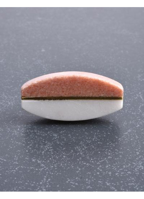 Pink And White Agate Stone Drawer Knobs