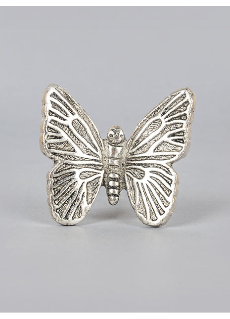 Butterfly Shape Unique Silver Metallic Knob