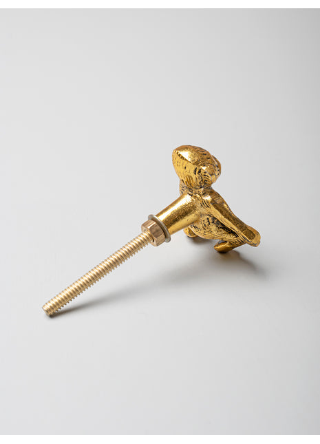 Monkey Shaped Cast Iron Metallic Knob