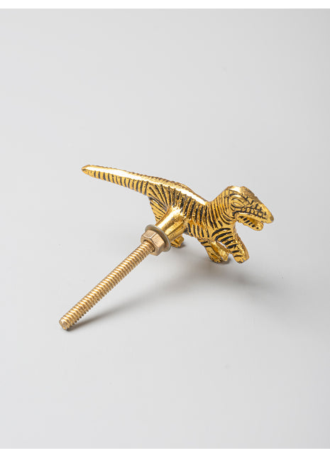 Dinosaur Shaped Cast Iron Metallic Knob