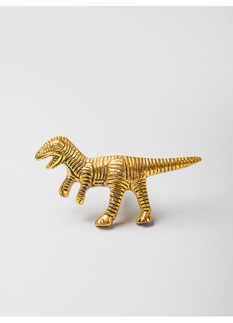 Dinosaur Shaped Cast Iron Metallic Knob