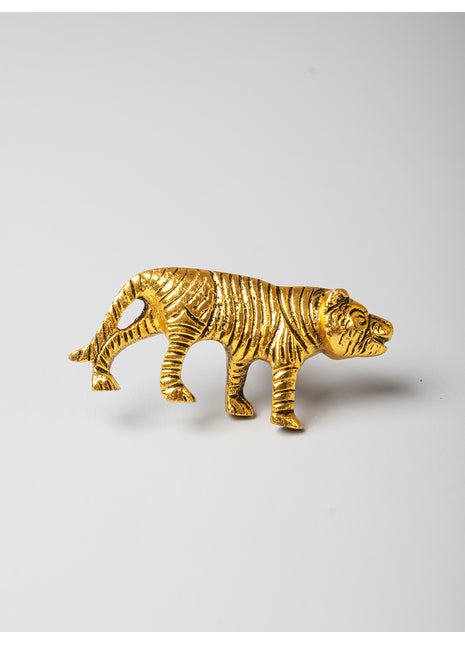 Tiger Shaped Cast Iron Metallic Knob