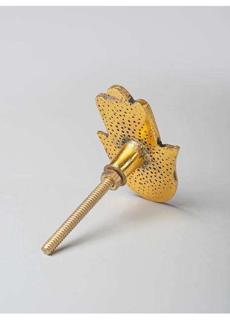 Hand Shaped Cast Iron Metallic Knob
