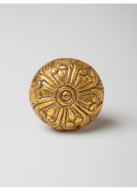 Round Antique Look Cast Iron Metallic Knob