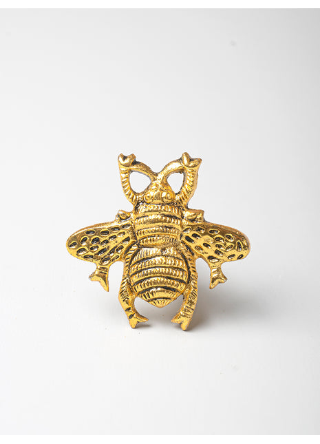 Insect Shaped Cast Iron Metallic Knob Large