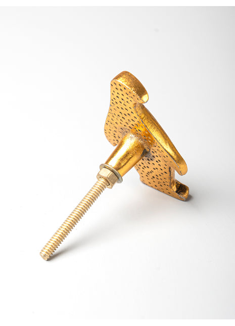 Penguin Shaped Cast Iron Metallic Knob