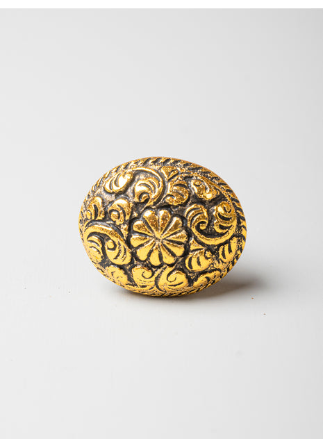 Oval Shaped Cast Iron Metallic Knob