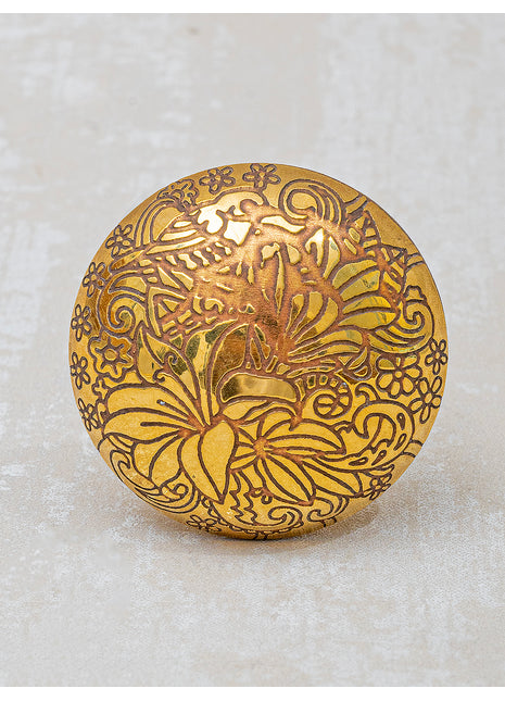 Brass Antique Round  Shape Cabinet Drawer Knob