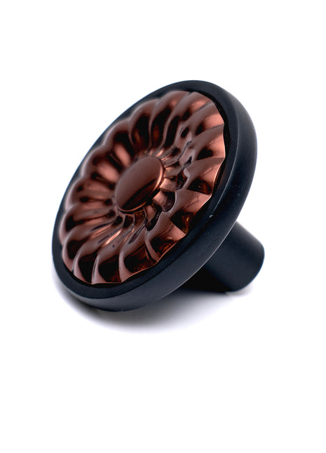 Antique  Round  Black & Brown Cabinet Knobs Zinc Alloy Drawer Knobs