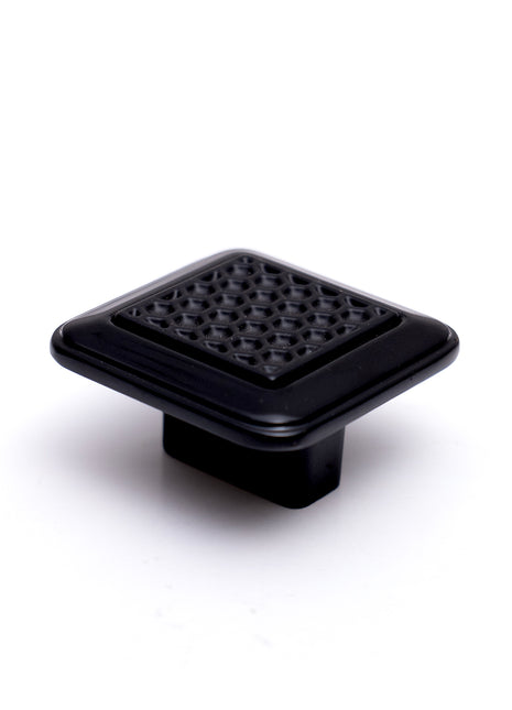 Square Shape Antique Black Cabinet Knobs Zinc Alloy Drawer Knobs