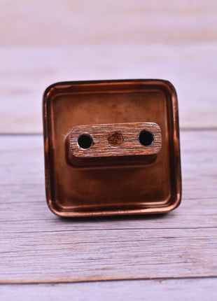 Square Shape Brown Cabinet Knobs Zinc Alloy Drawer Knobs