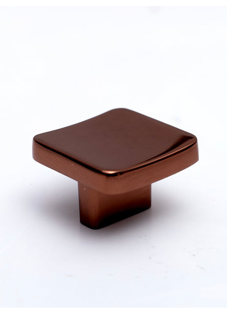 Square Shape Brown Cabinet Knobs Zinc Alloy Drawer Knobs