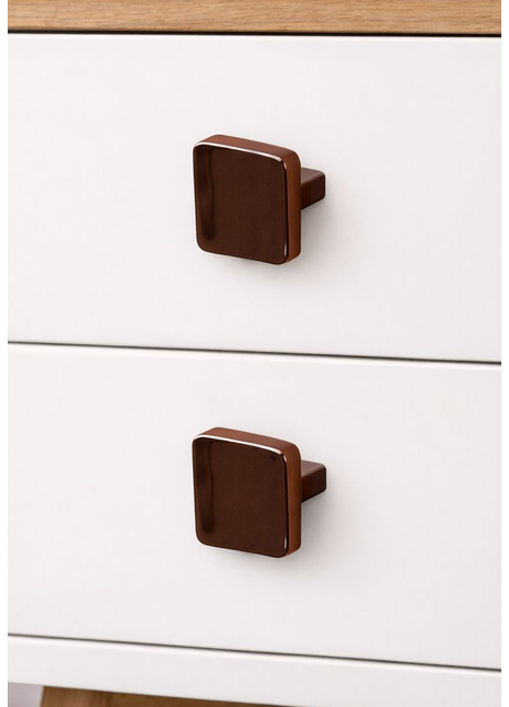 brown dresser knobs Rectangle Shape Brown Cabinet Knobs Zinc Alloy Drawer Knobs KNOBCO