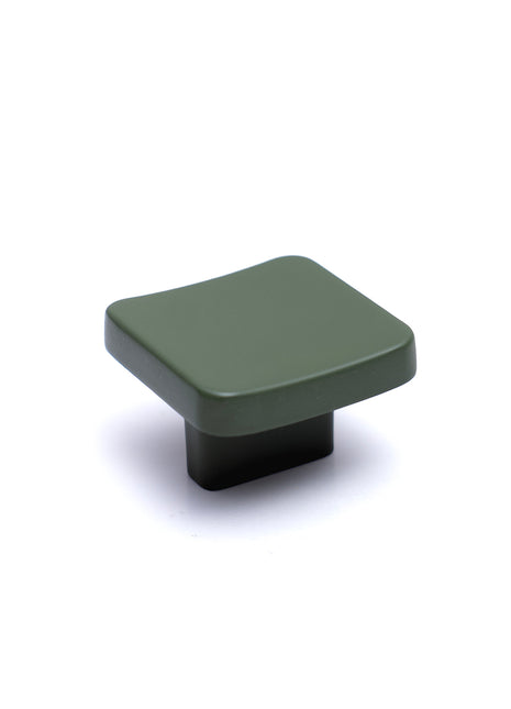 Square Shape Green Cabinet Knobs Zinc Alloy Drawer Knobs