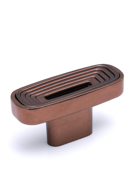 Rectangle Shape Antique Brown Cabinet Knobs Zinc Alloy Drawer Knobs