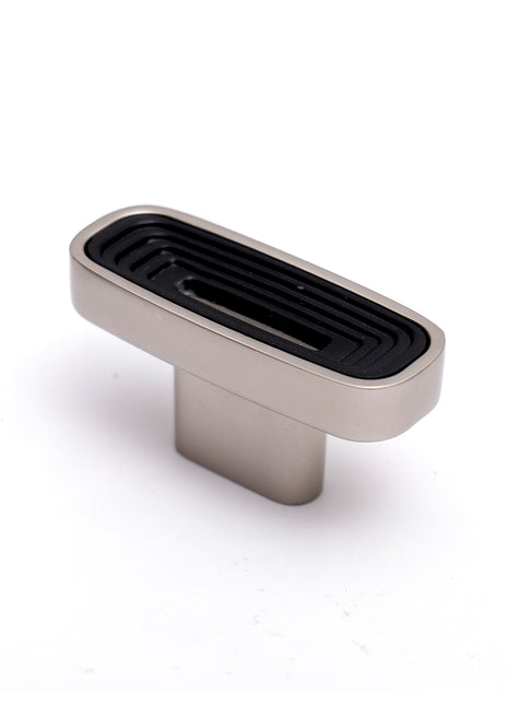 Rectangle Shape Black & White Cabinet Knobs Zinc Alloy Drawer Knobs