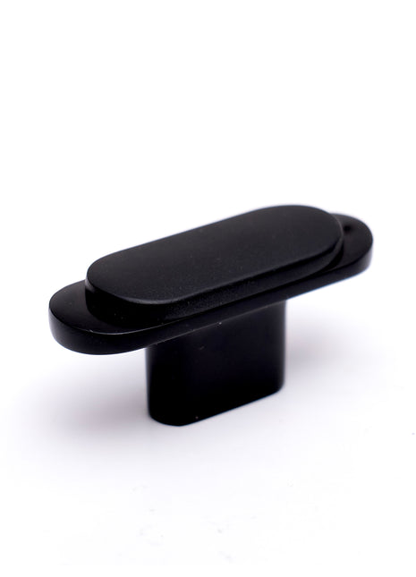 Rectangl Shape Black Cabinet Knobs Zinc Alloy Drawer Knobs