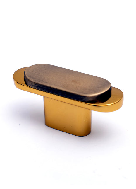 Rectangle Shape Brass Cabinet Knobs Zinc Alloy Drawer Knobs