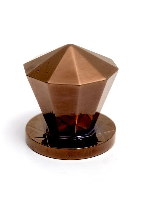 Round Brown Cabinet Knobs Aluminium Drawer Knobs