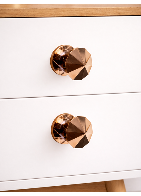 Round Brown Cabinet Knobs Aluminium Drawer Knobs