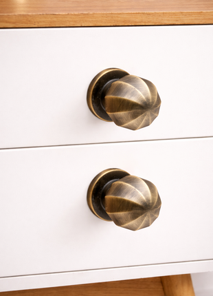 Round Antique Brass Cabinet Knobs Aluminium Drawer Knobs