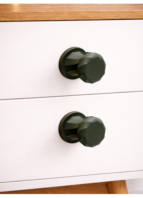 Round Green Cabinet Knobs Aluminium Drawer Knobs