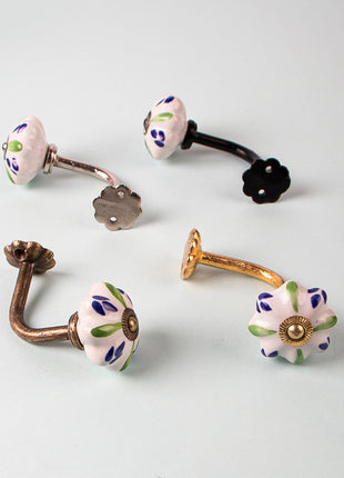 Curtain Tie Backs Hook Decorative Wall Hook- Green , Blue (Set of Two)