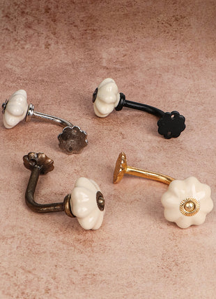 Curtain Tie Backs Hook Decorative Wall Hook-off White (Set of Two)
