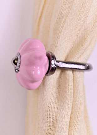 Curtain Tie Backs Hook Decorative Wall Hook-Pink (Set of Two)