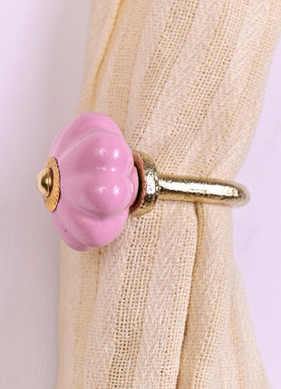 Curtain Tie Backs Hook Decorative Wall Hook-Pink (Set of Two)