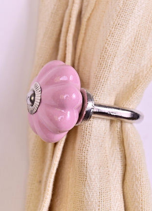 Curtain Tie Backs Hook Decorative Wall Hook-Pink (Set of Two)
