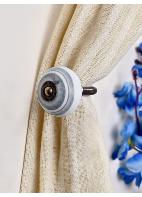 Curtain Tie Backs Hook Decorative Wall Hook-Gray (Set of Two)