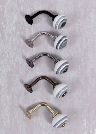 Curtain Tie Backs Hook Decorative Wall Hook-Gray (Set of Two)