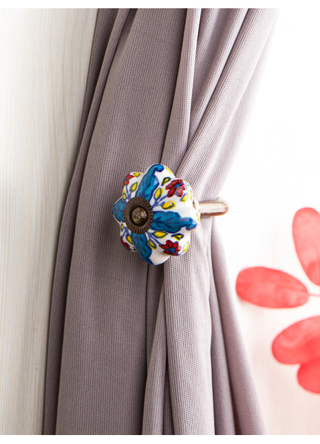 Curtain Tie Backs Hook Decorative Wall Hook-Multicolor (Set of Two)