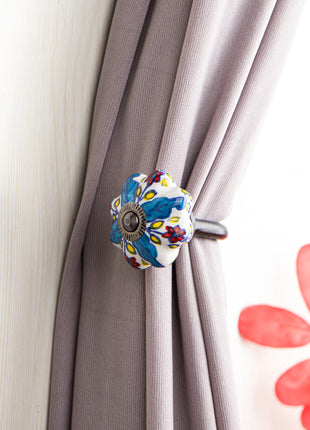 Curtain Tie Backs Hook Decorative Wall Hook-Multicolor (Set of Two)
