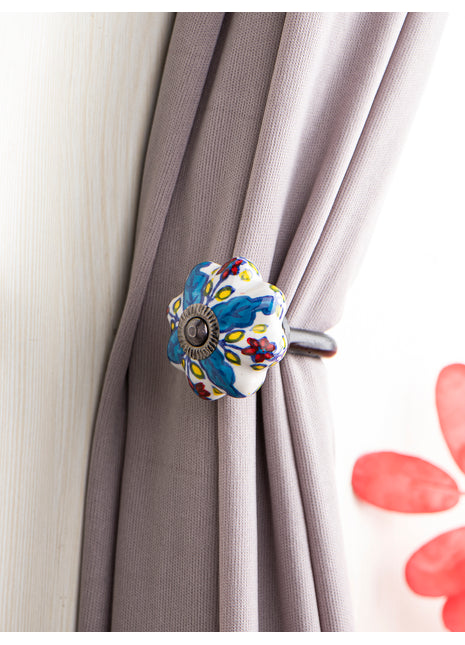 Curtain Tie Backs Hook Decorative Wall Hook-Multicolor (Set of Two)